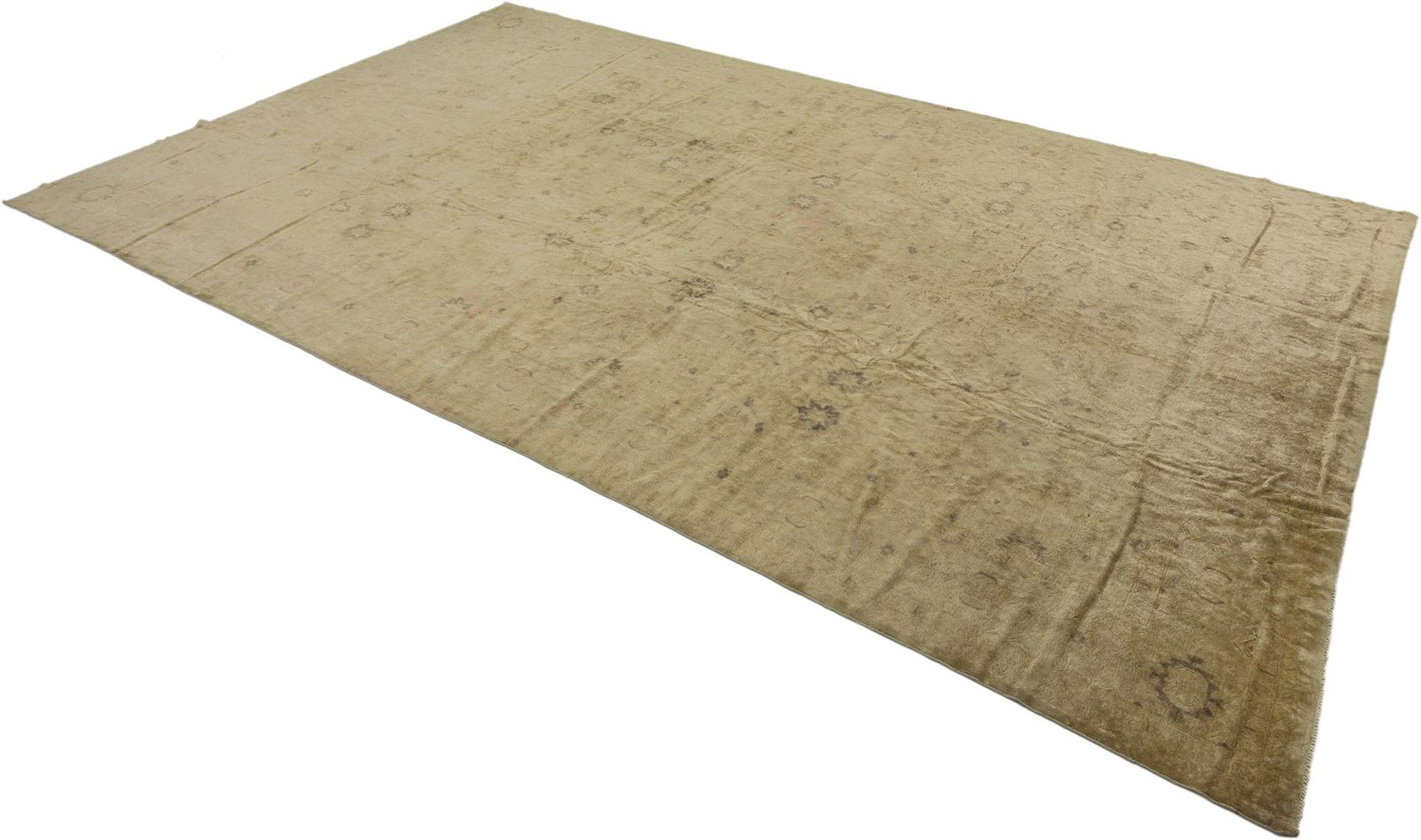 Semi-antiek Duits Tefzet tapijt, beige, 582 × 366 cm, ca. jaren 1930 photo for sale