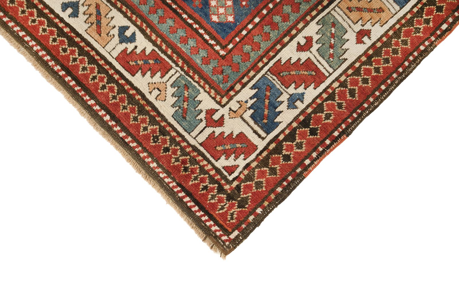 Antique Caucasian Kazak Rug, Deep Red, 227 × 127cm, 19th Century photo 4720.0