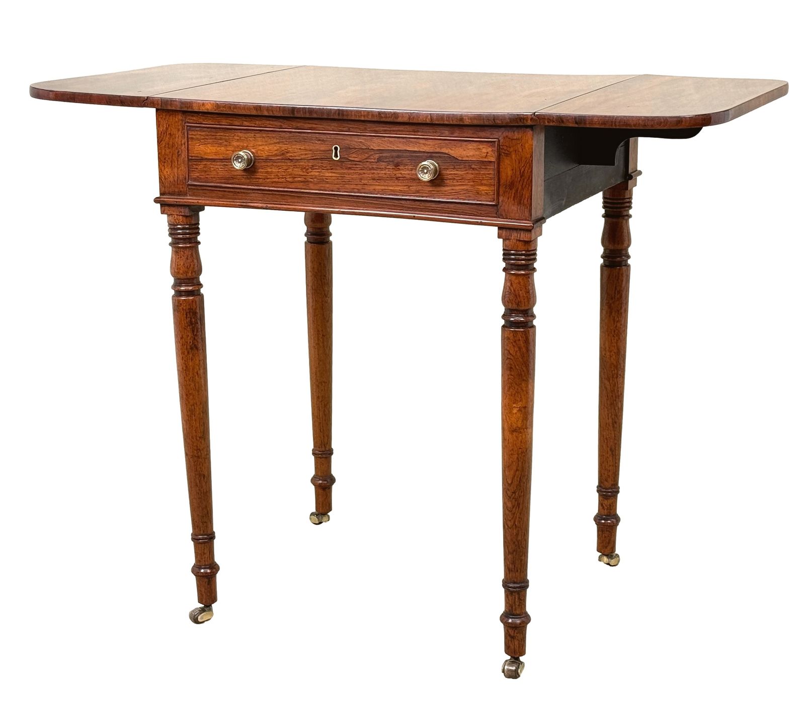 Table Pembroke en palissandre, d'époque Regency (Angleterre, vers 1825)