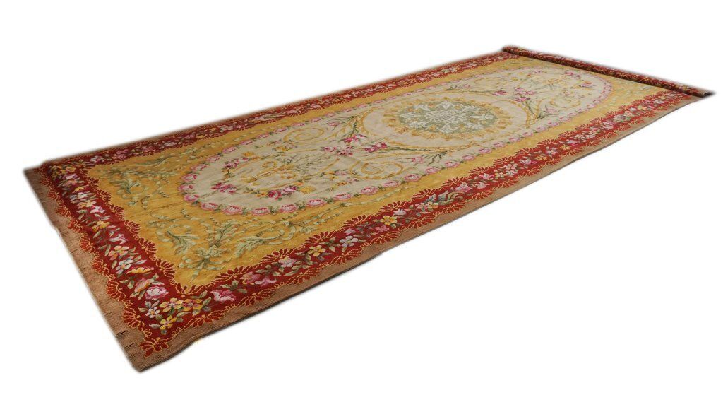 Spanish Savonnerie Rug, Golden Yellow, 800 × 330cm, Circa 1970s photo furniture
