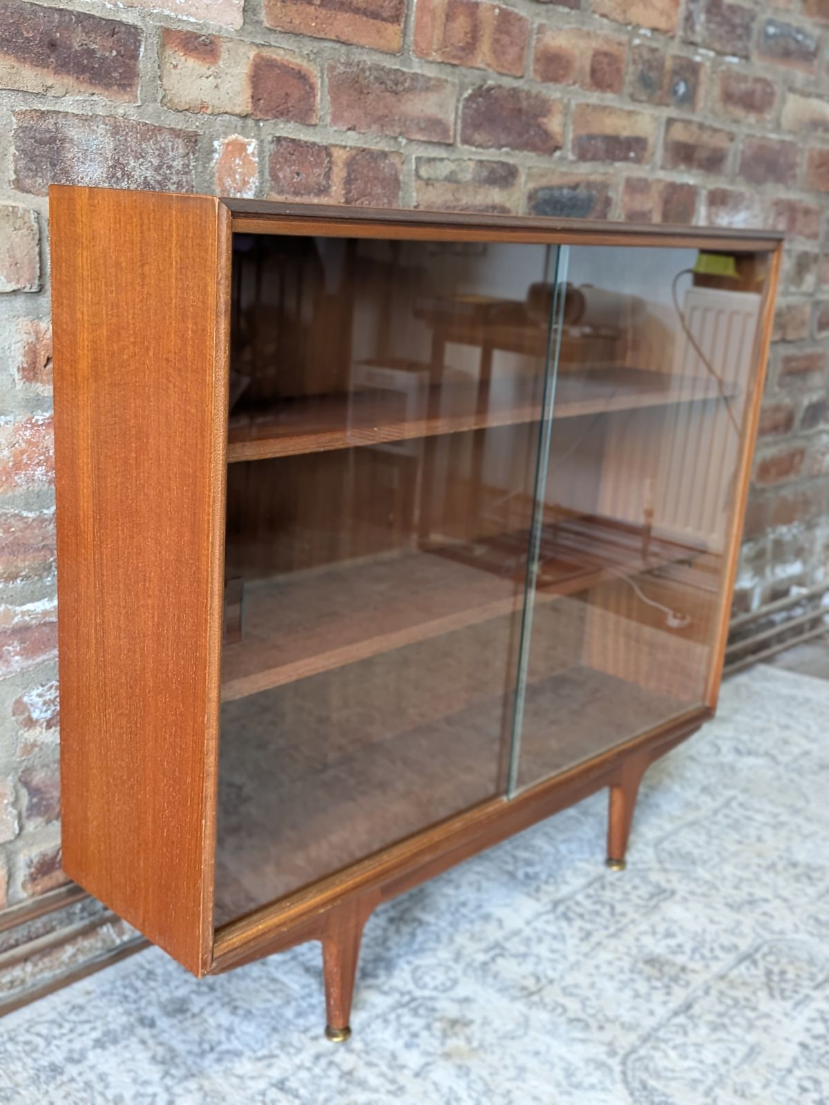 Mid Century Modern Teak Glazed Bookcase & Display Cabinet By A.H. McIntosh, 1960s photo vinterior