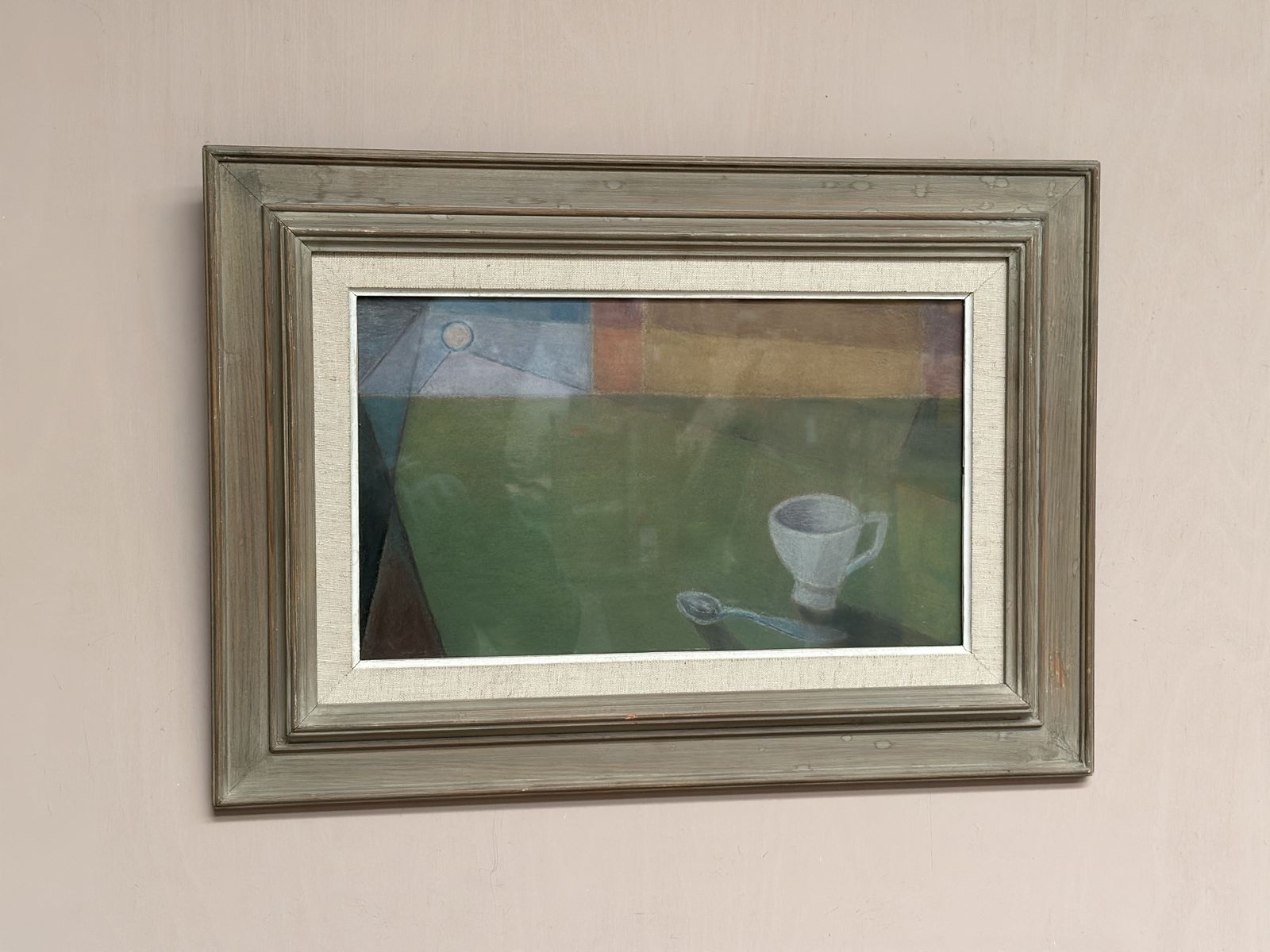 Original Glazed Oil On Paper – Still Life By Ann Sjöström – Vintage & Framed, Approx. 50 X 40 Cm (19.7 X 15.7 In) photo for sale