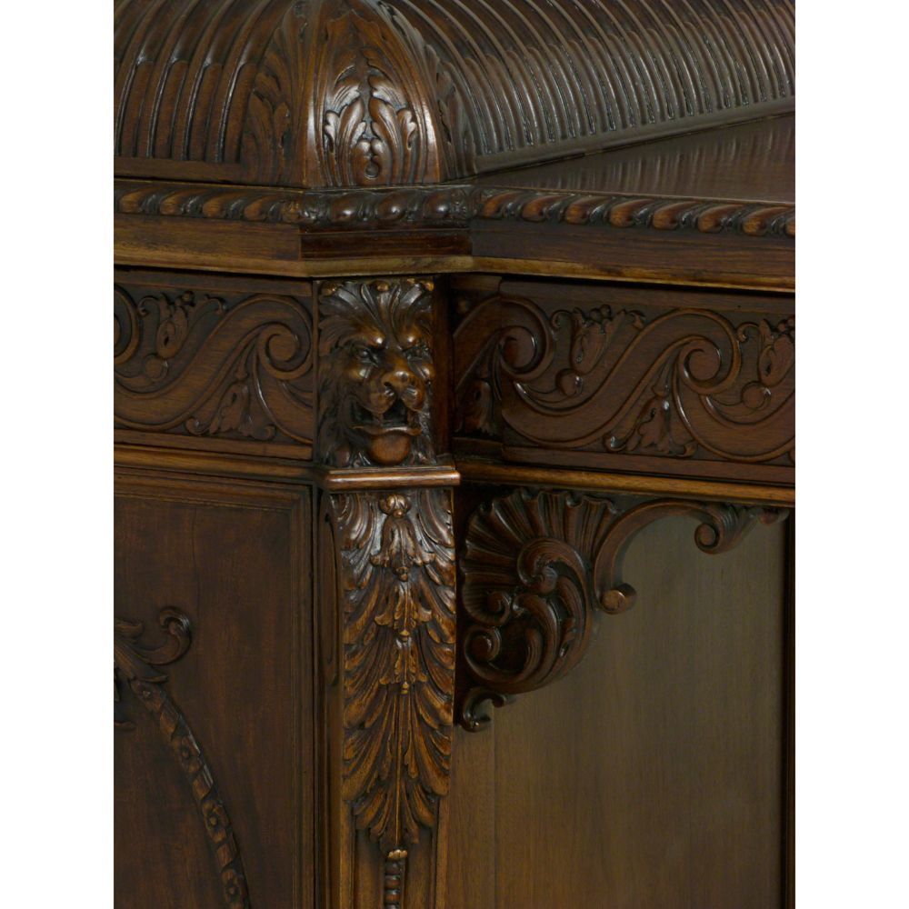 Edwardian Mahogany Twin Pedestal Sideboard photo vintage