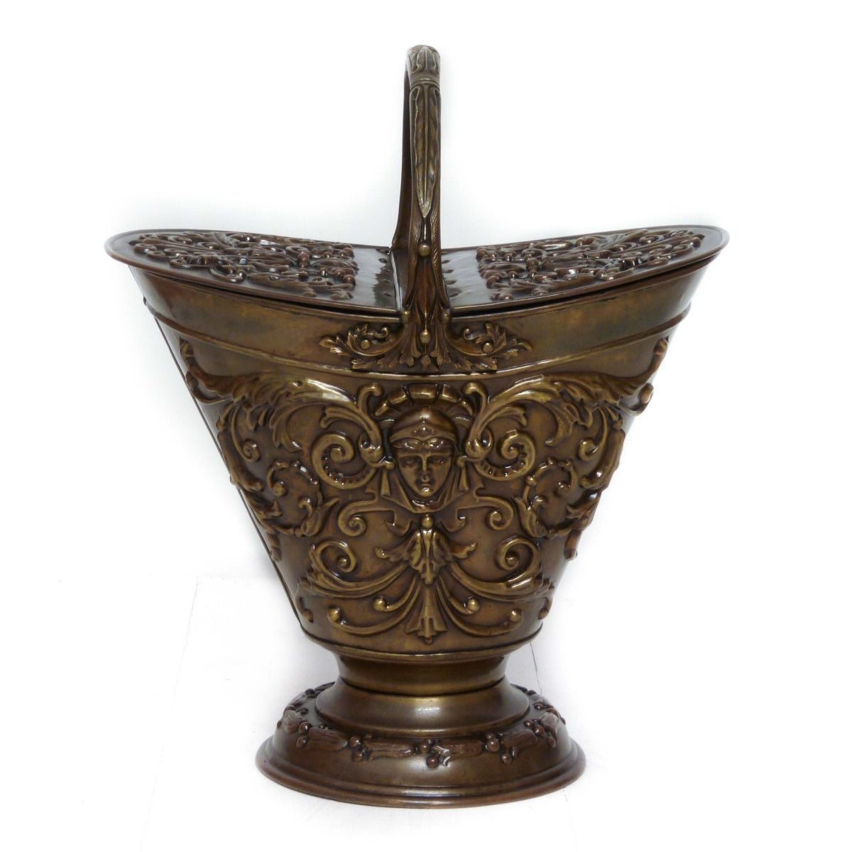 photo for sale Victorian Brass Coal Helmet