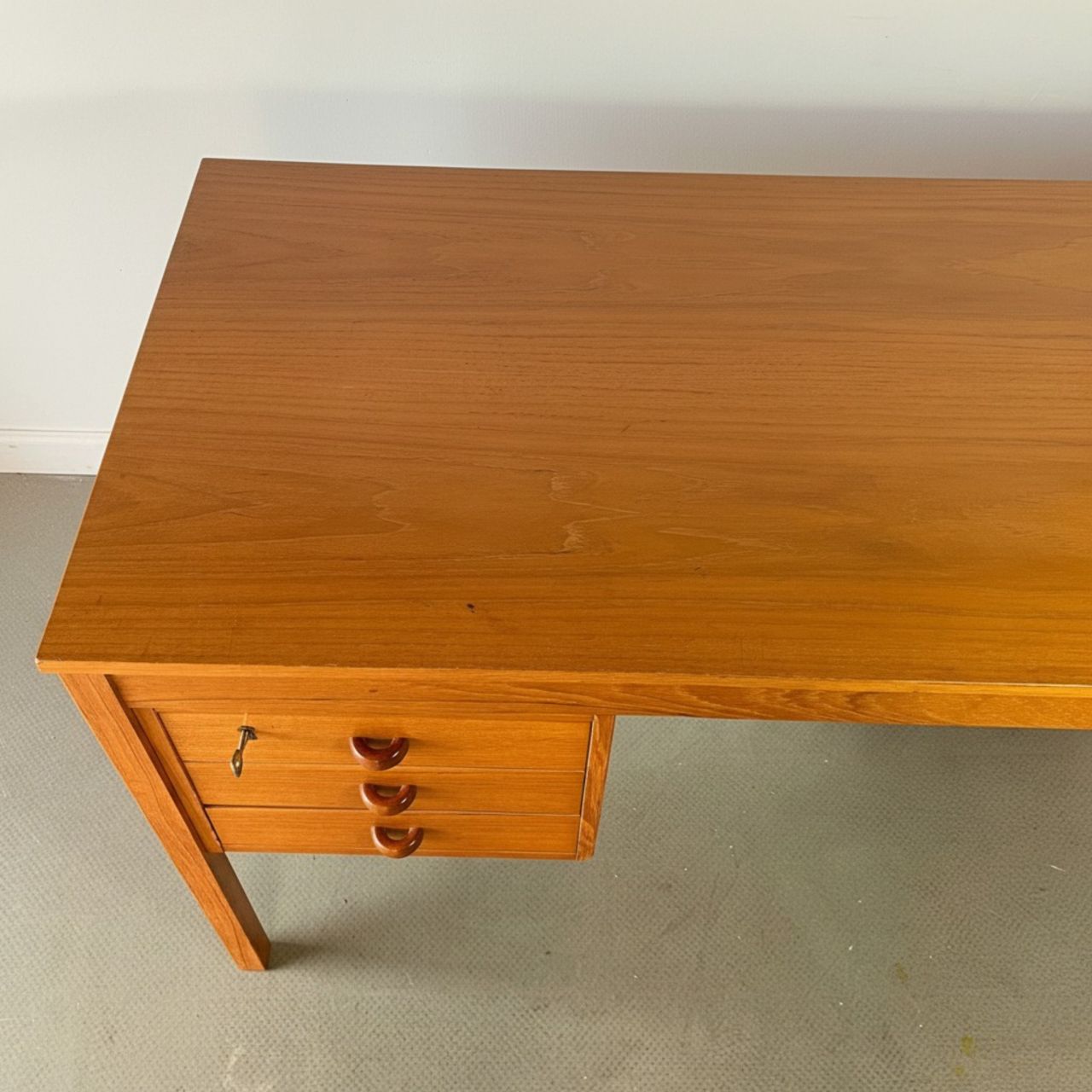 Midcentury Danish Teak Desk, Mid 20th Century photo for sale