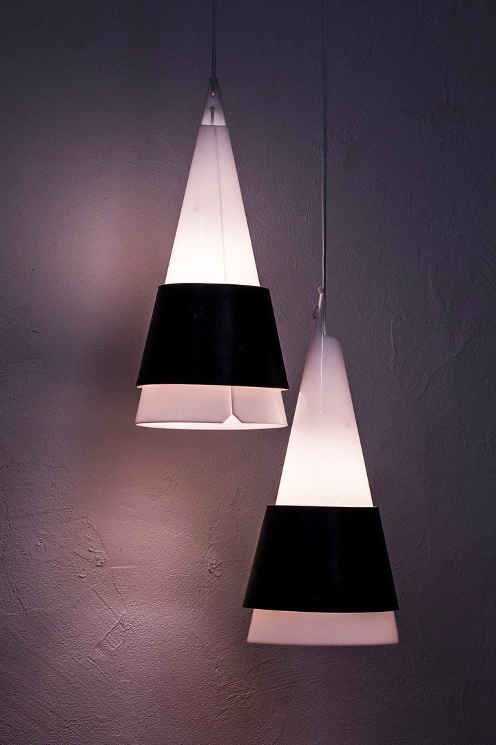 Rare "Struten" Pendant Lamps By Hans Bergström photo vintage