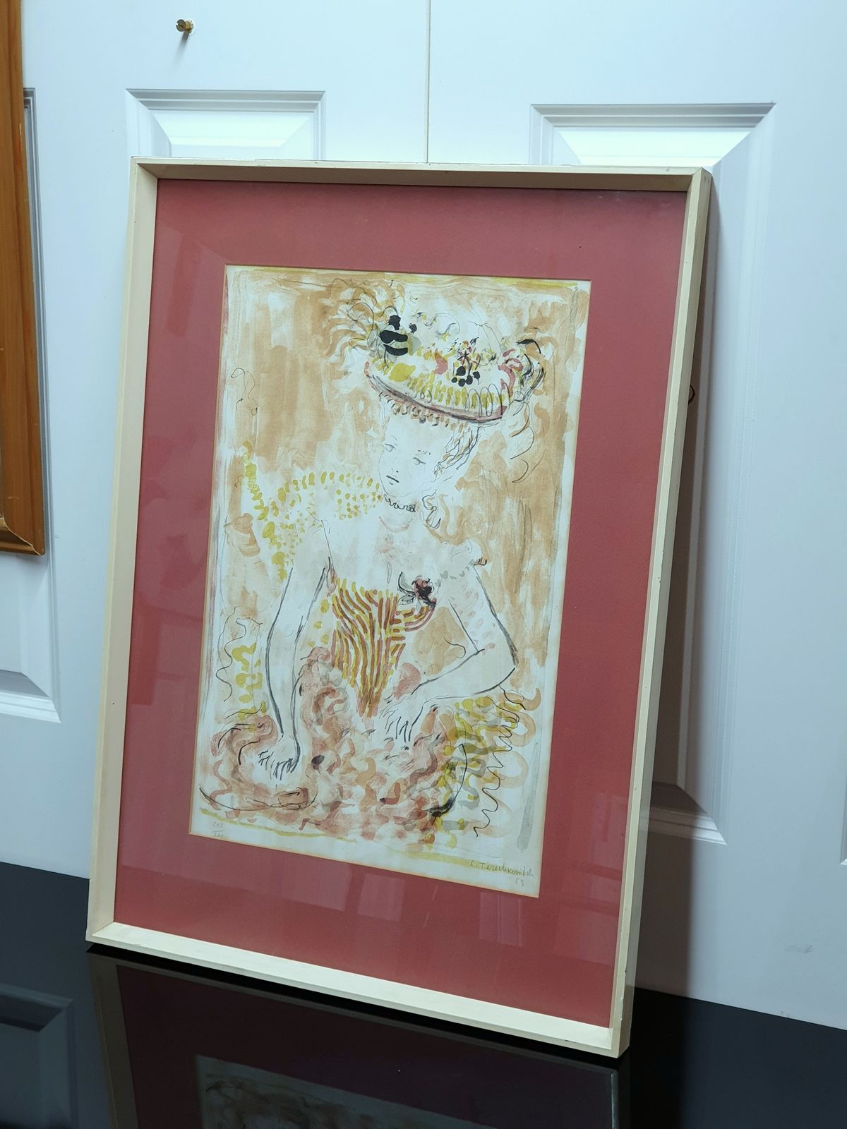 Constantin Terechkovitch (1902 1978 Russian) Limited Edition Signed Portrait Of Young Lady Chromolithograph