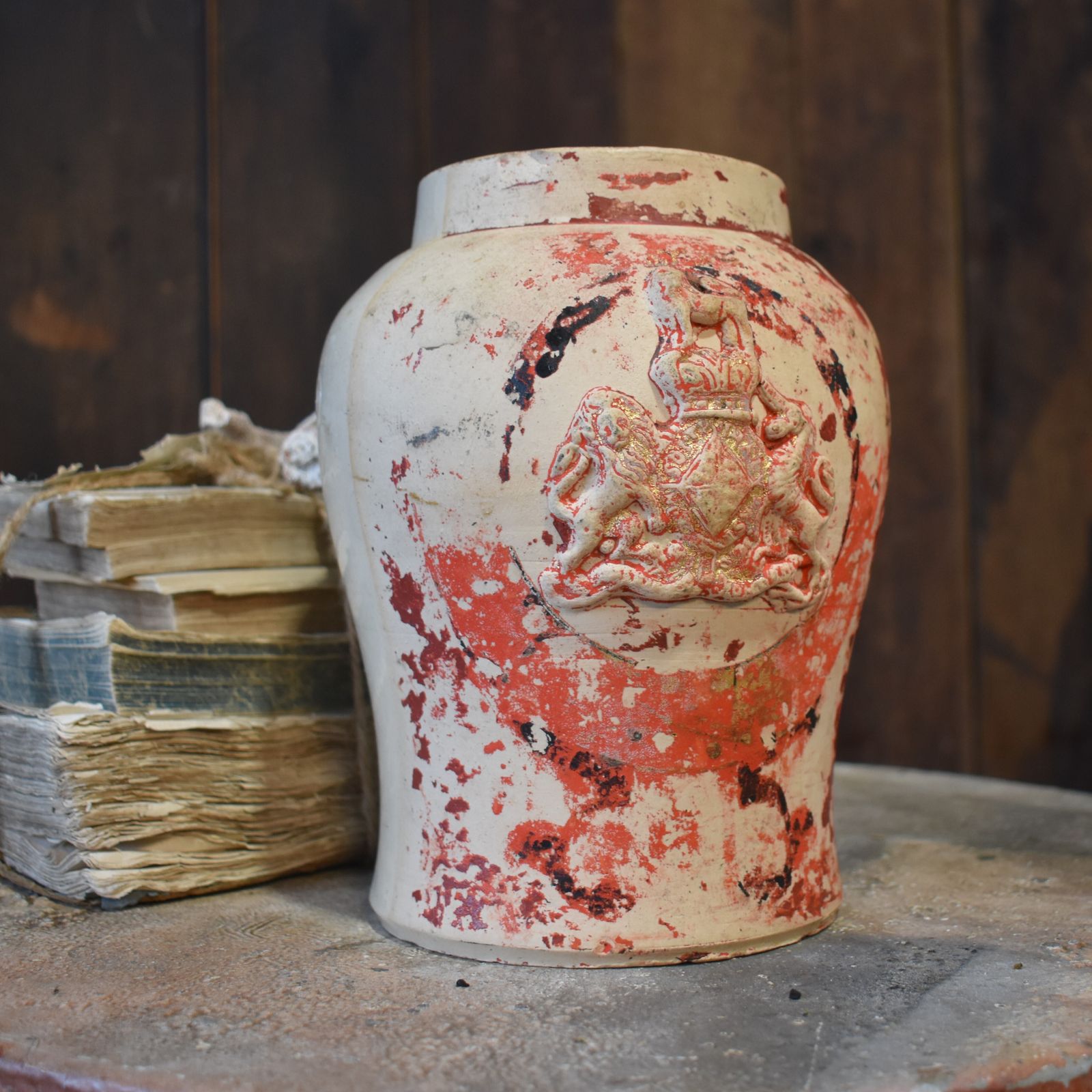 Antique Stoneglaze Tabacco Jar 19th Century Price Of Bristol Shop Display Pot photo Home Decor