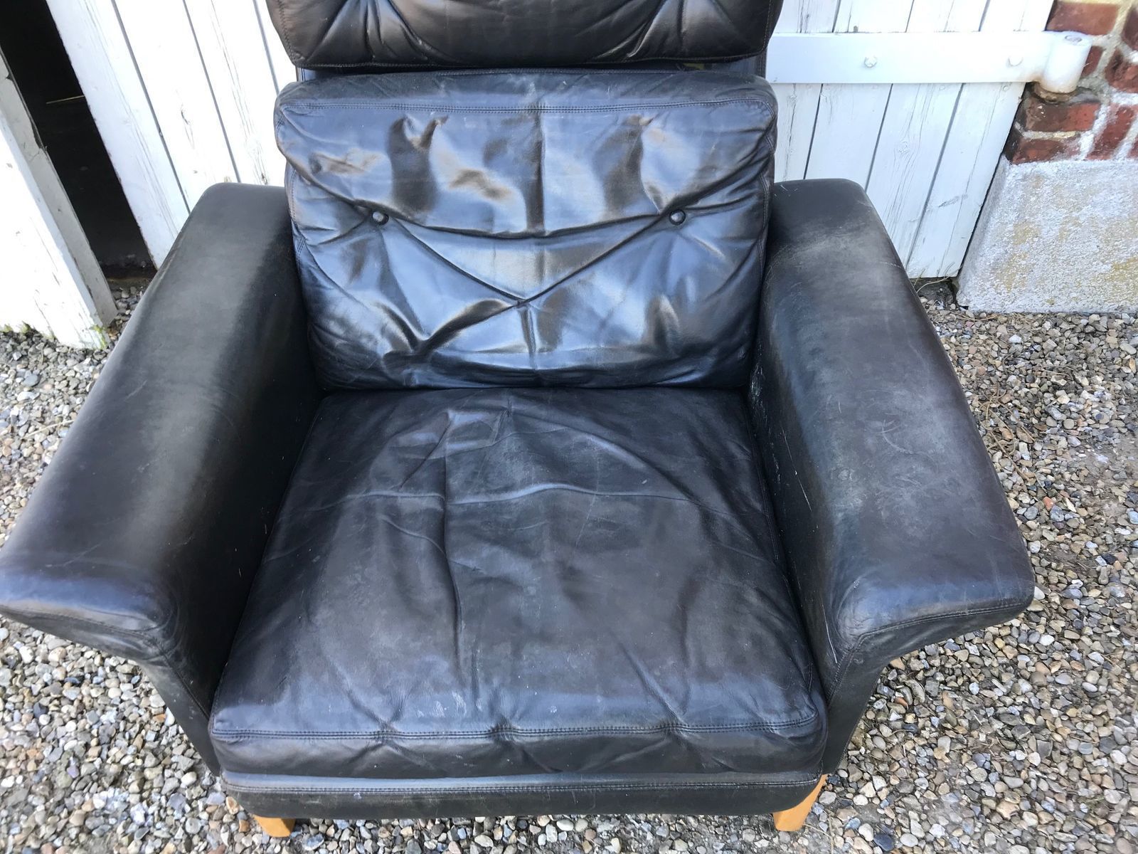 Mid Century Black Leather Highback Lounge Chair By Hans Olsen For Cs Mobelfabrik, 1960s photo furniture