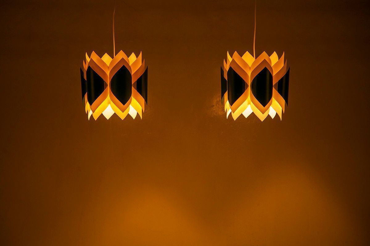 Vintage Pendant Lights By Lars Schiøler For Hoyrup, 1960s, Set Of 2 photo vintage