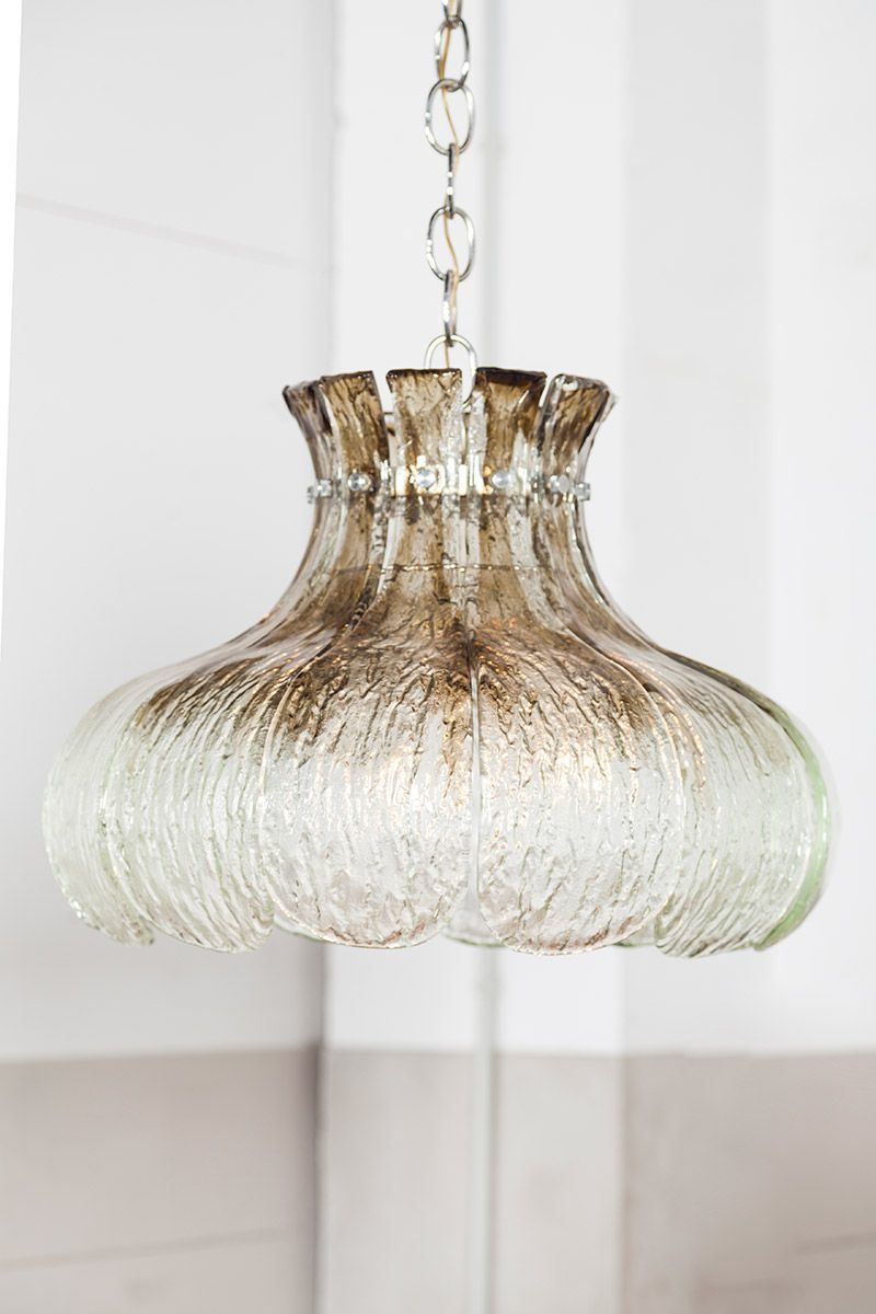 Large Vintage Murano Glass Flower Petal Pendant By Carlo Nason For Mazzega photo furniture