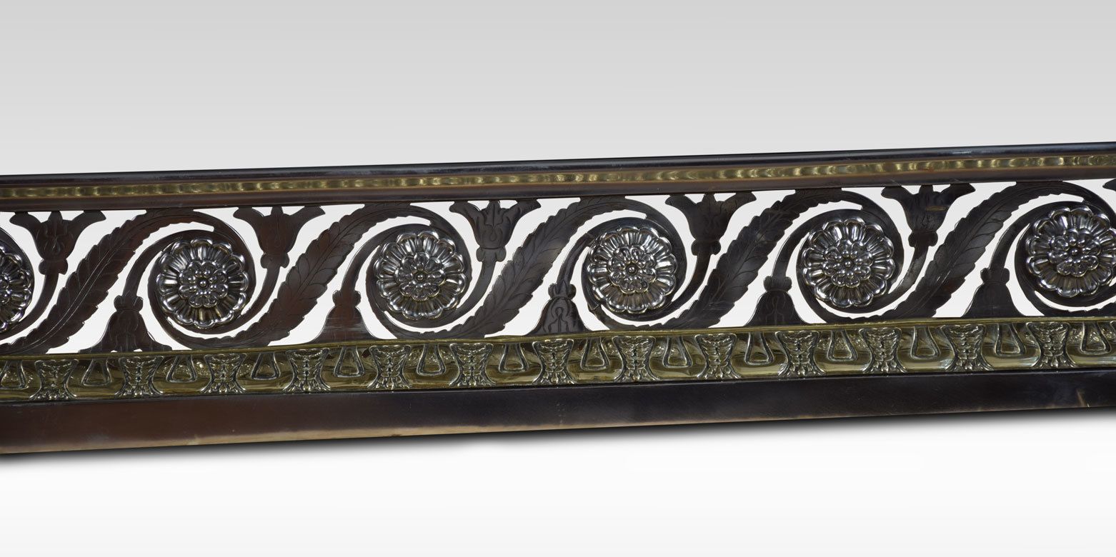 Regency Steel And Brass Fender In The Manner Of George Bullock photo for sale