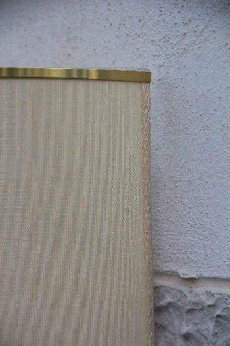 photo furniture Pair Of Curved Big Applique Silk Shantund Brass Curved Beige Gold 1970 Italian