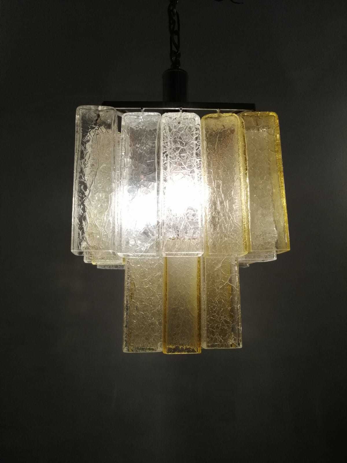 Italian Midcentury Murano Glass Chandelier By Venini photo Lighting
