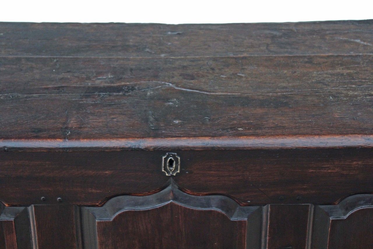Georgian 3 Panel Oak Mule Chest Coffer photo Furniture