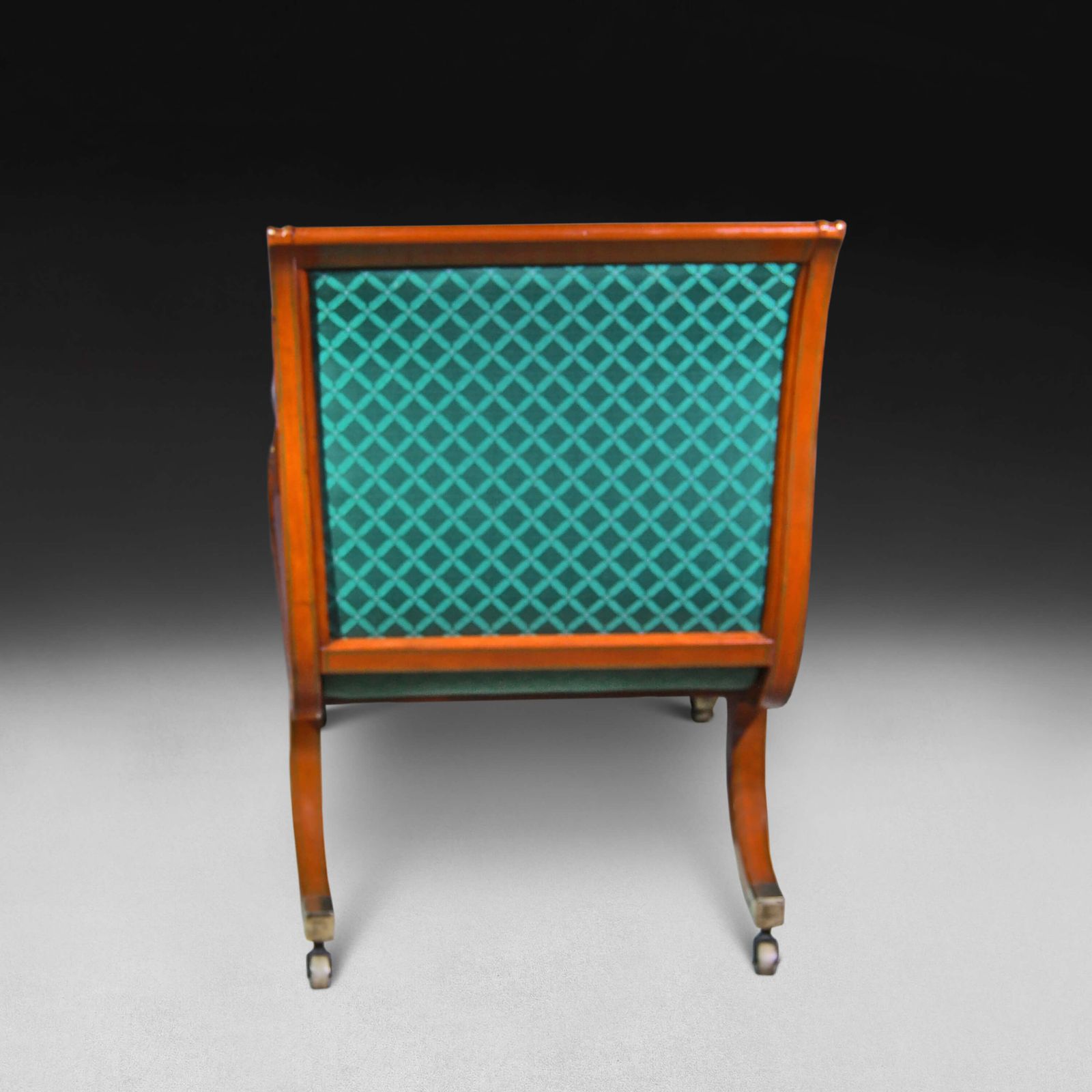 Regency Period Decorated And Gilt Simulated Satinwood Library Chair photo Furniture
