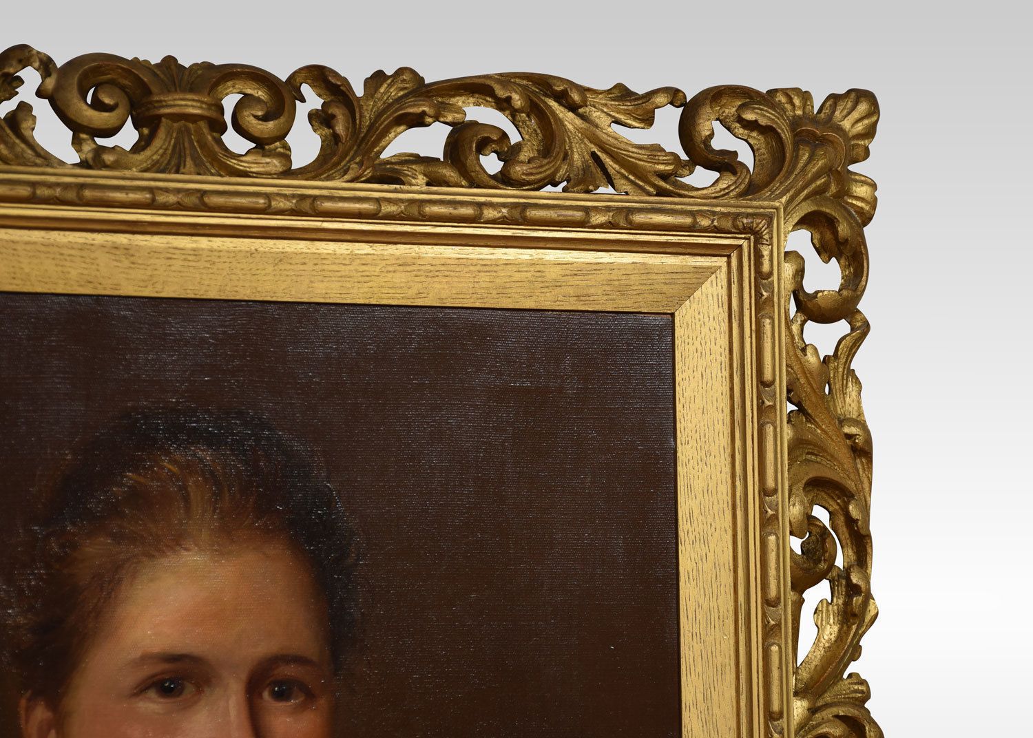 Oil On Canvas Portrait Of A Lady photo for sale