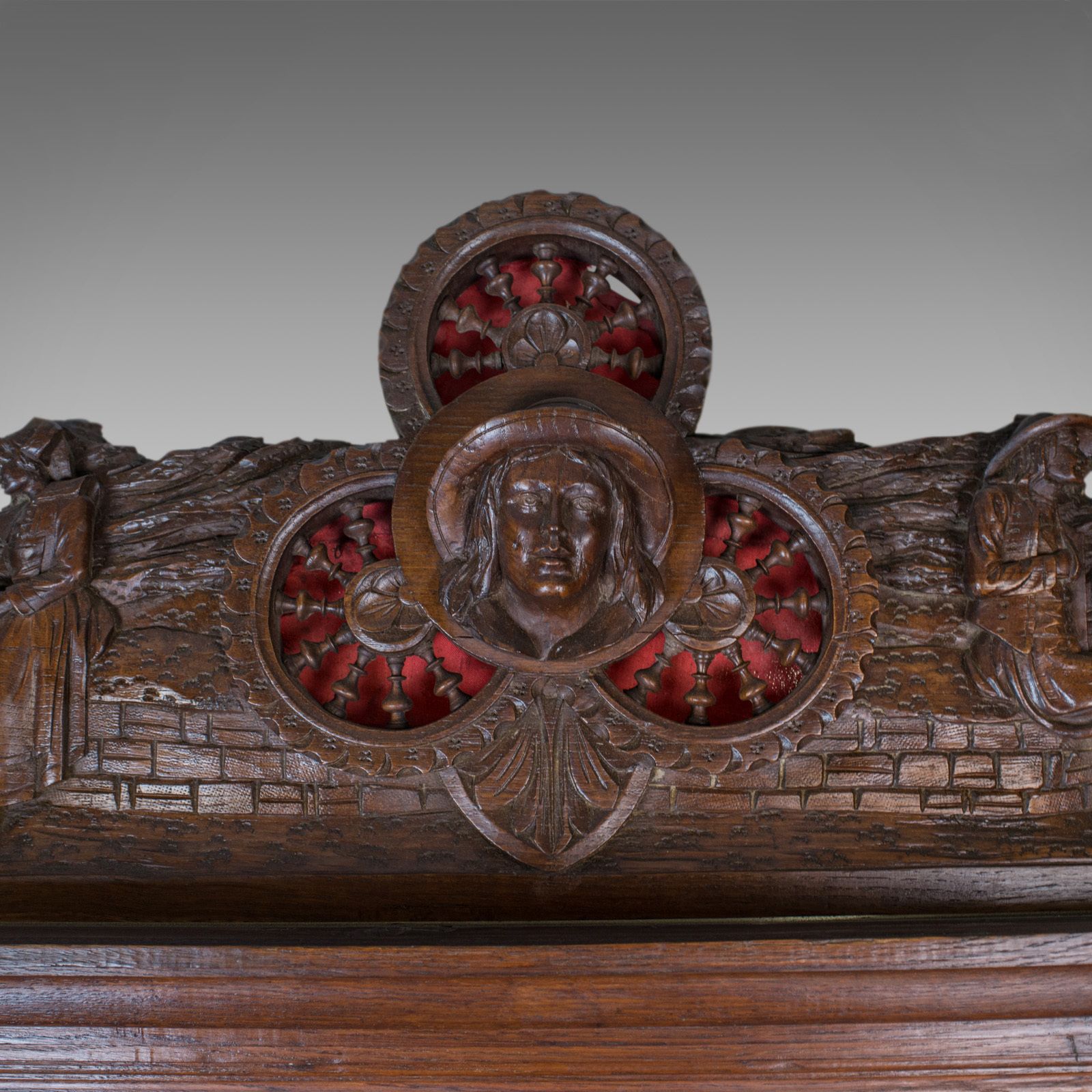 photo furniture Antique, Breton Cabinet, Carved French Sideboard, Oak, Late 19th Century C.1880