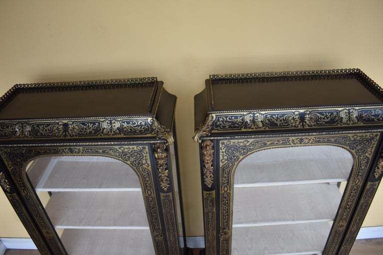 photo furniture Pair Of 19th Century French Ebonised Boulle Cabinets