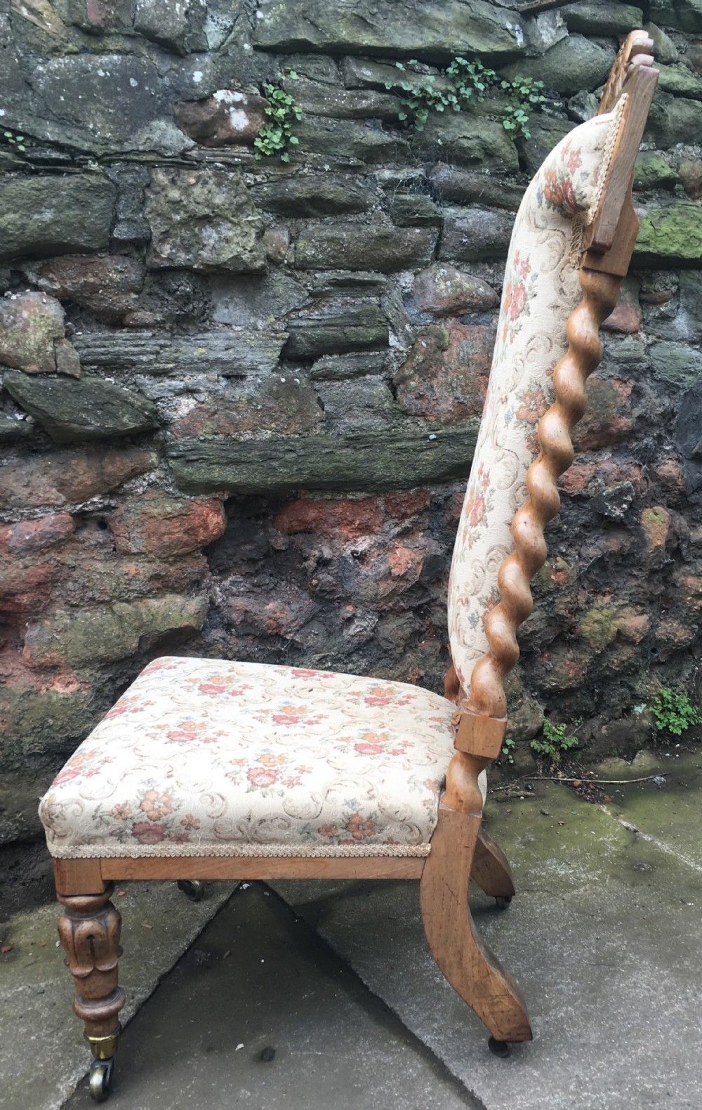 19th Century Ash Wood Nursing Chair Or Prie Dieu photo for sale