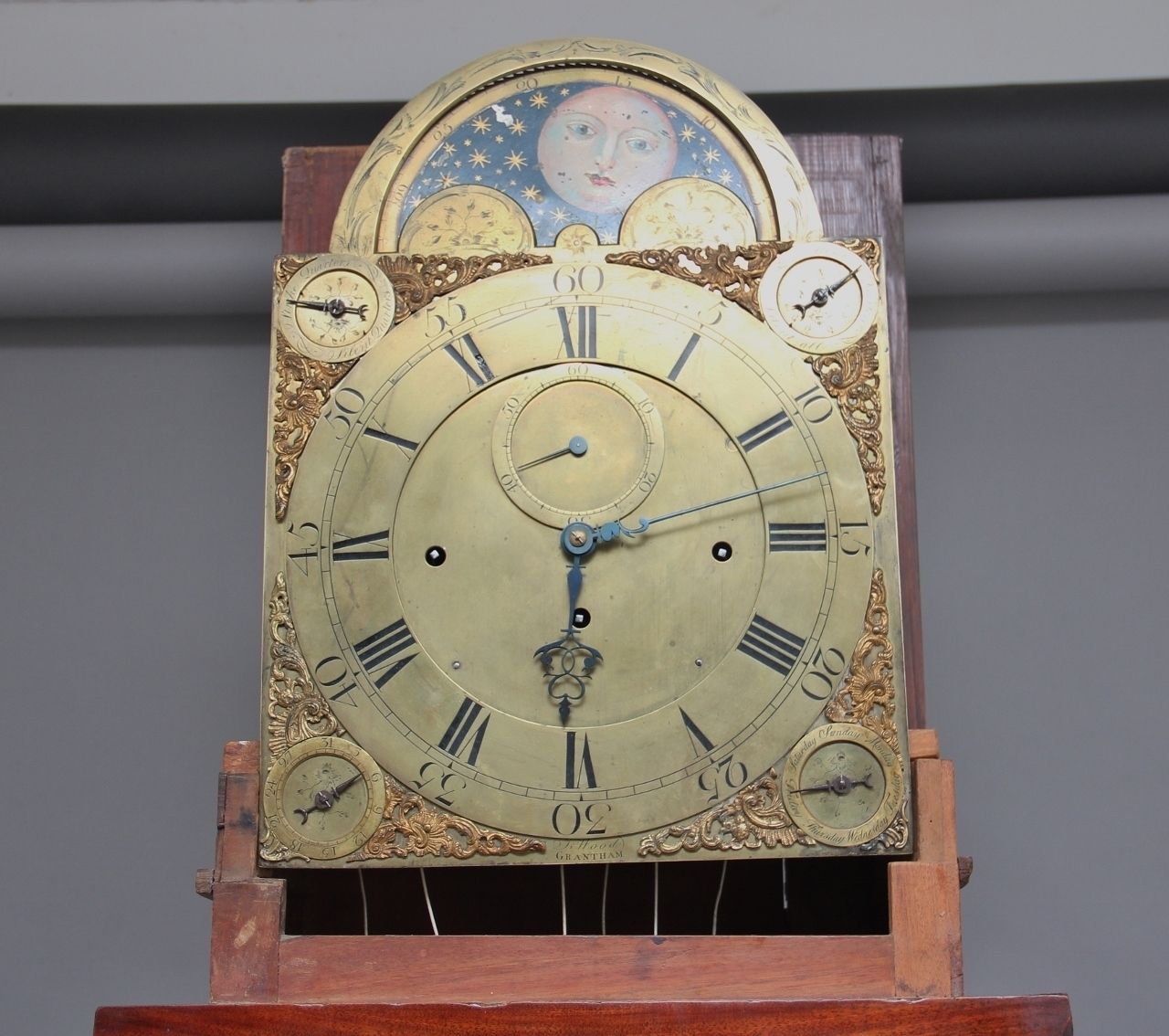 18th Century Mahogany Longcase Clock By John Wood Of Grantham photo Home Decor