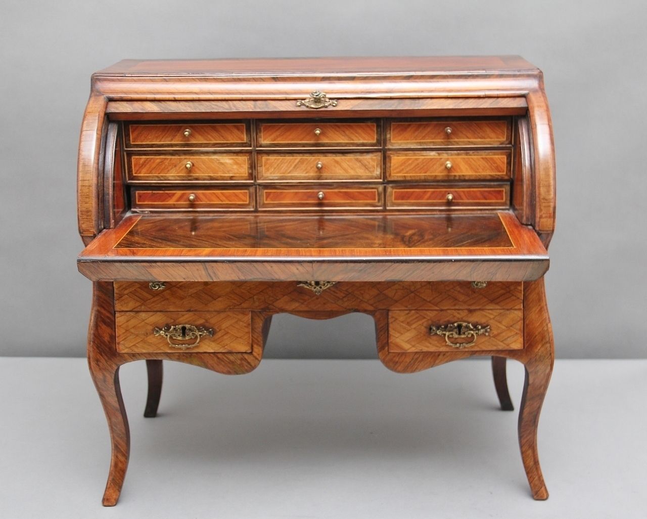 19th Century Parquetry Miniature Desk photo furniture