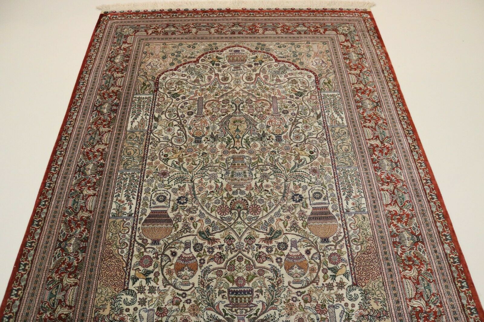 Silk Herecke Peking Fine 100% Silk Carpet Oriental Rug 1,77 X 1,24 photo Textiles