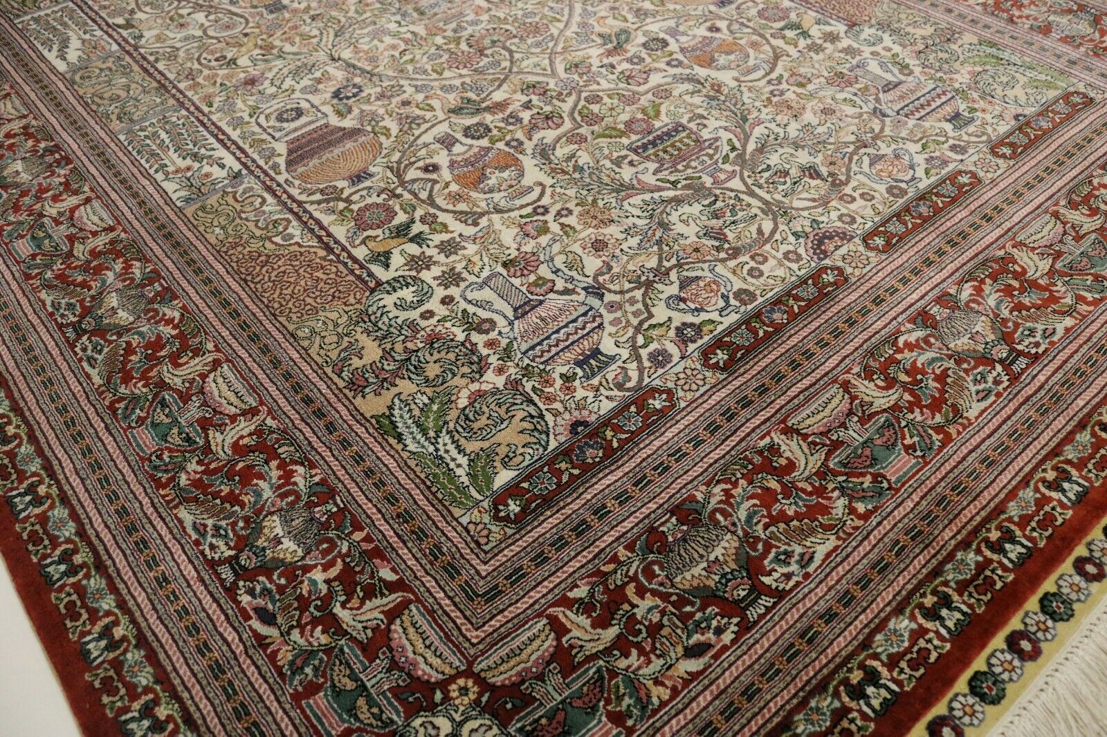 Silk Herecke Peking Fine 100% Silk Carpet Oriental Rug 1,77 X 1,24 photo 4910.0