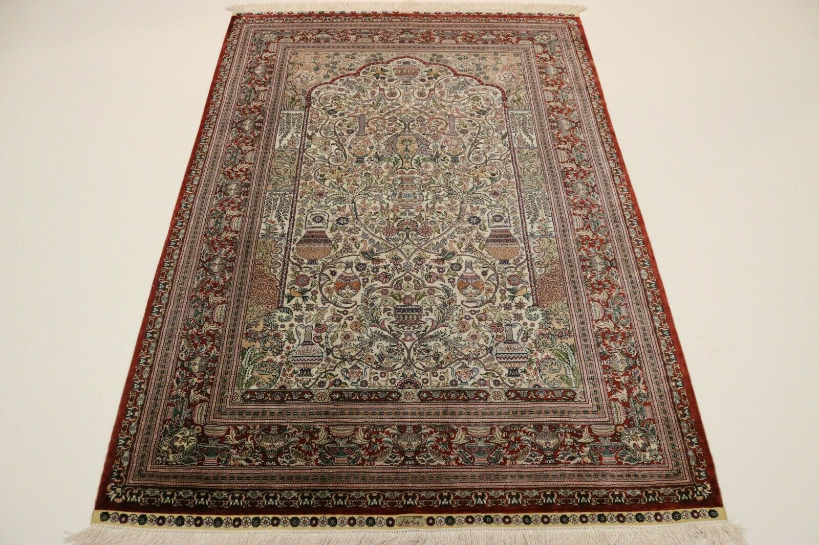 Silk Herecke Peking Fine 100% Silk Carpet Oriental Rug 1,77 X 1,24 photo buy