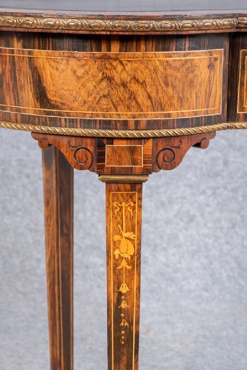 Fine Rosewood & Inlaid Kidney Shaped Writing Table photo 2750.0