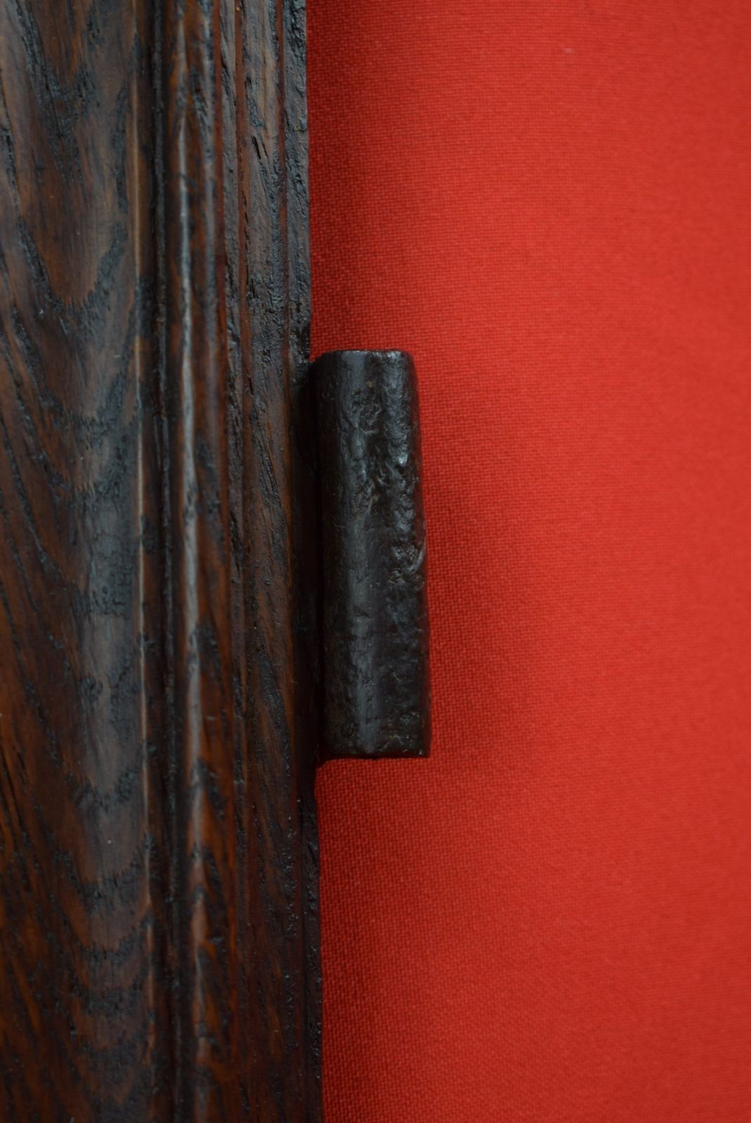 photo vintage 17th.C Virgin Mary Wood Carving Door