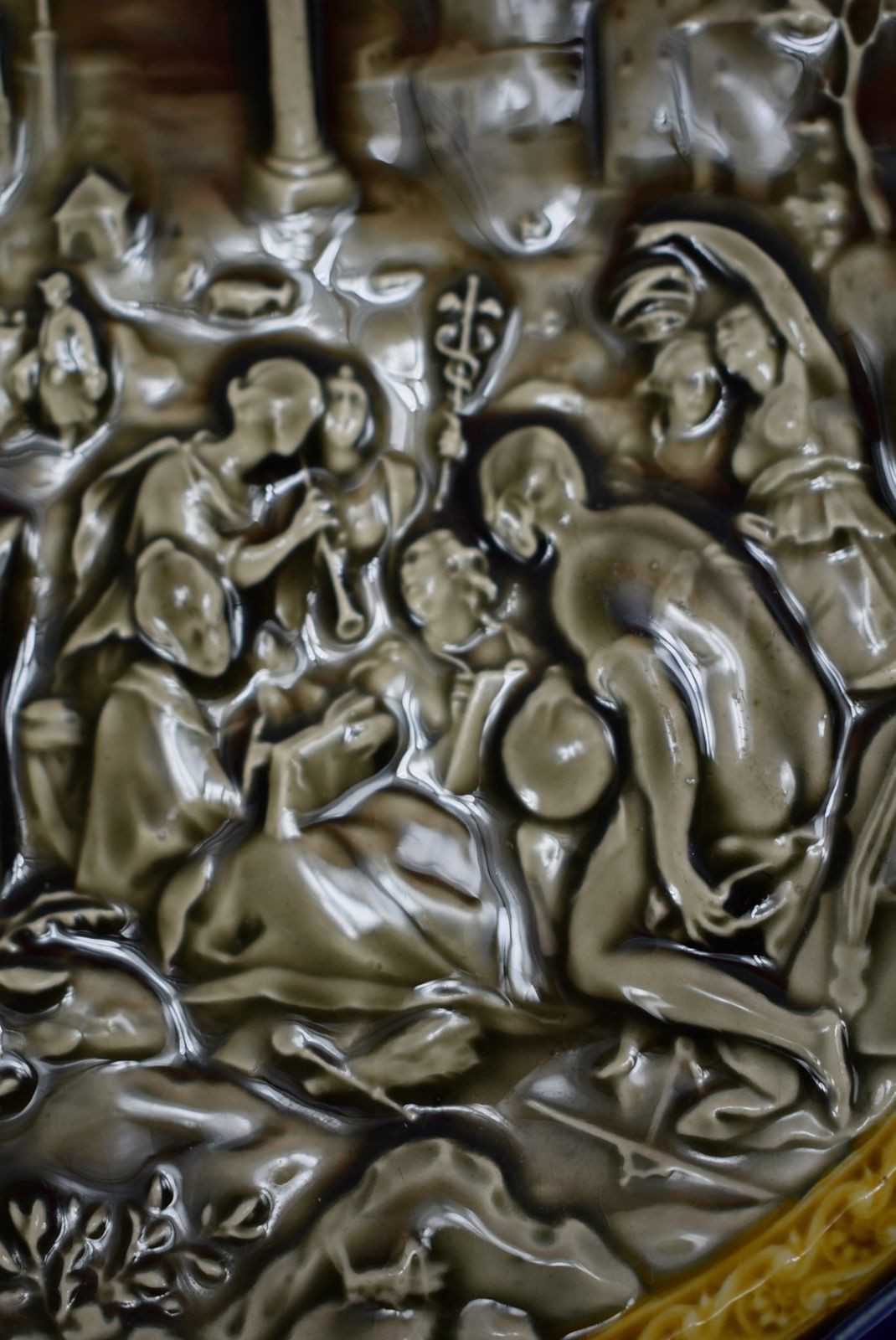 Choisy Le Roi Cobalt Blue Large Wall Plate Of Mythology Venus & Aeneas photo 240.0
