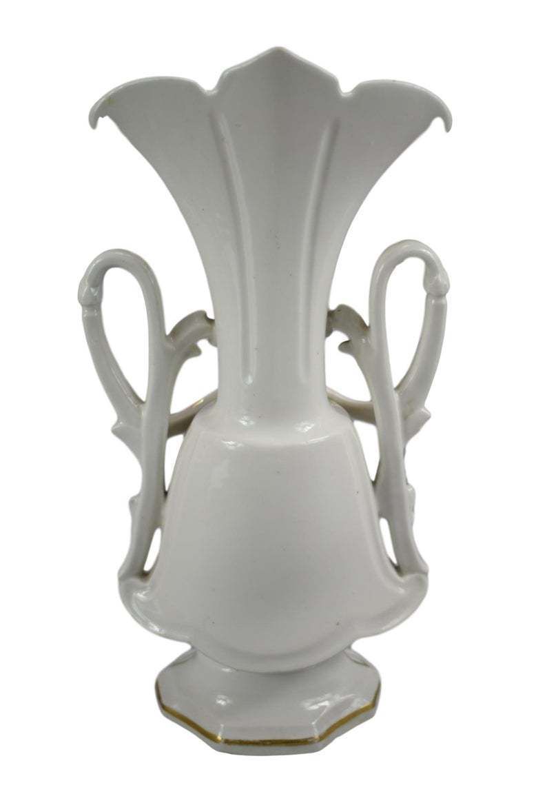 Porcelain Of Paris Gold Religious Vase With Jesus Christ Holy Face photo vintage