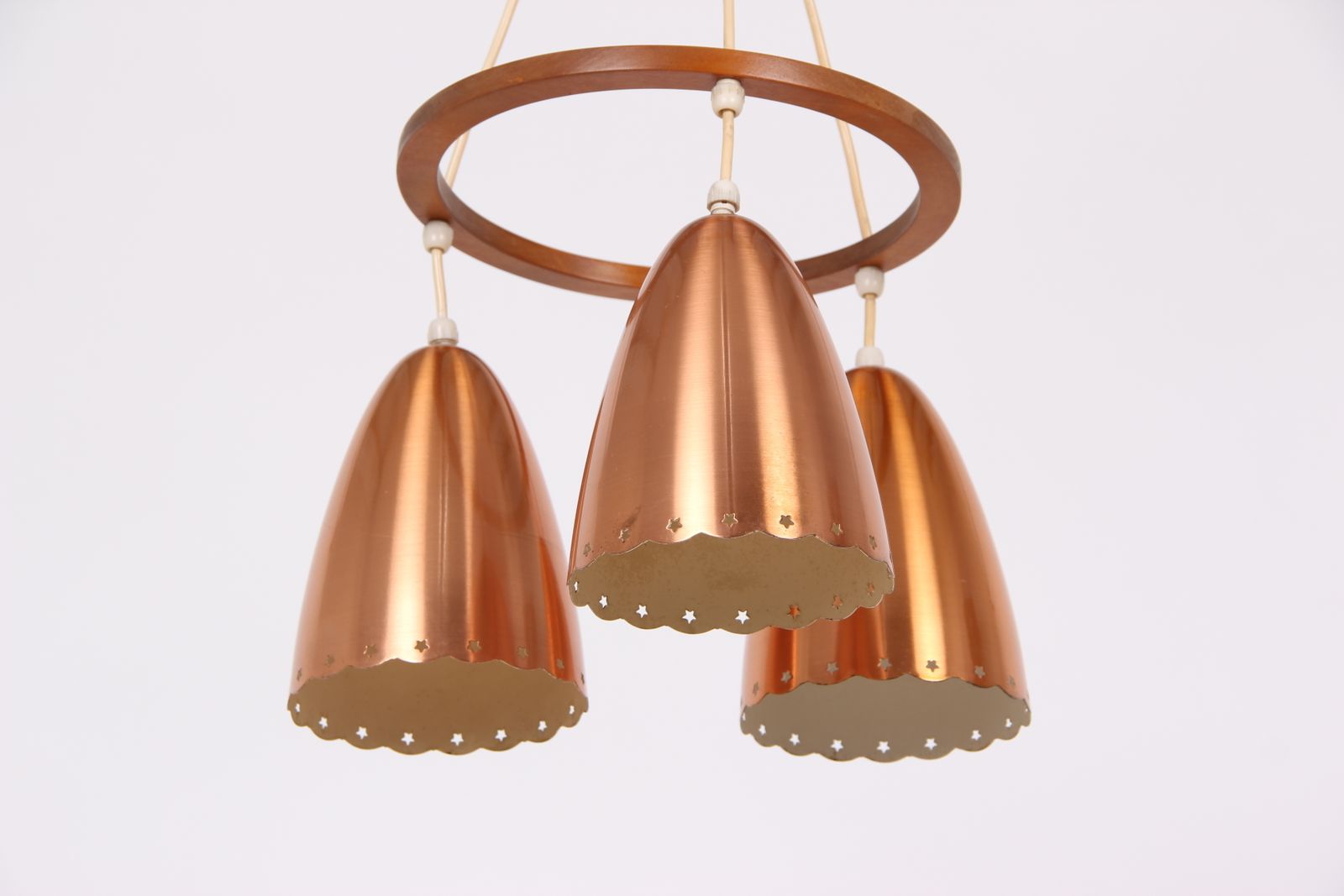 Danish Copper Lamp With 3 Schreens. 1950s Design photo furniture