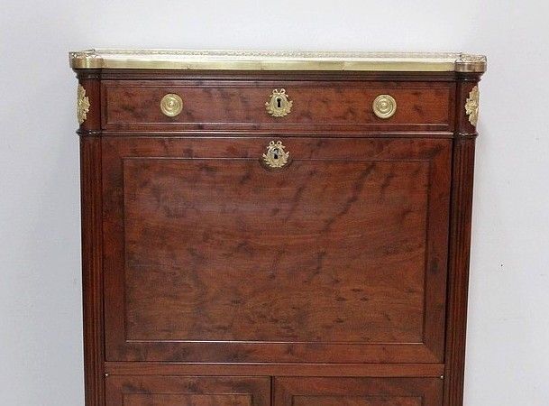 Spotted Mahogany Secretary, Louis XVI, 2nd Half Of The 18th Century photo 5363.21