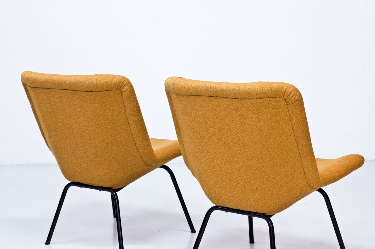 photo vinterior Rare Pair Of "Lehti" Easy Chairs By Carl Gustaf Hiort, Finland, 1950s