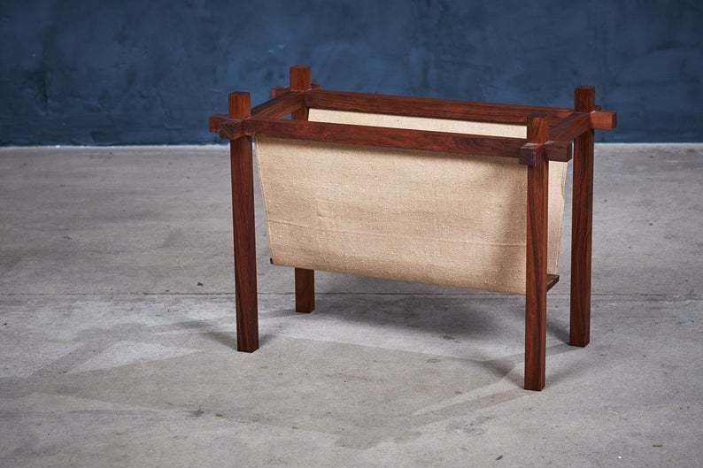 Danish Rosewood Magazine Holder By Theodor Skjøde Knudsen For Ateljé Forma, 1960s photo furniture