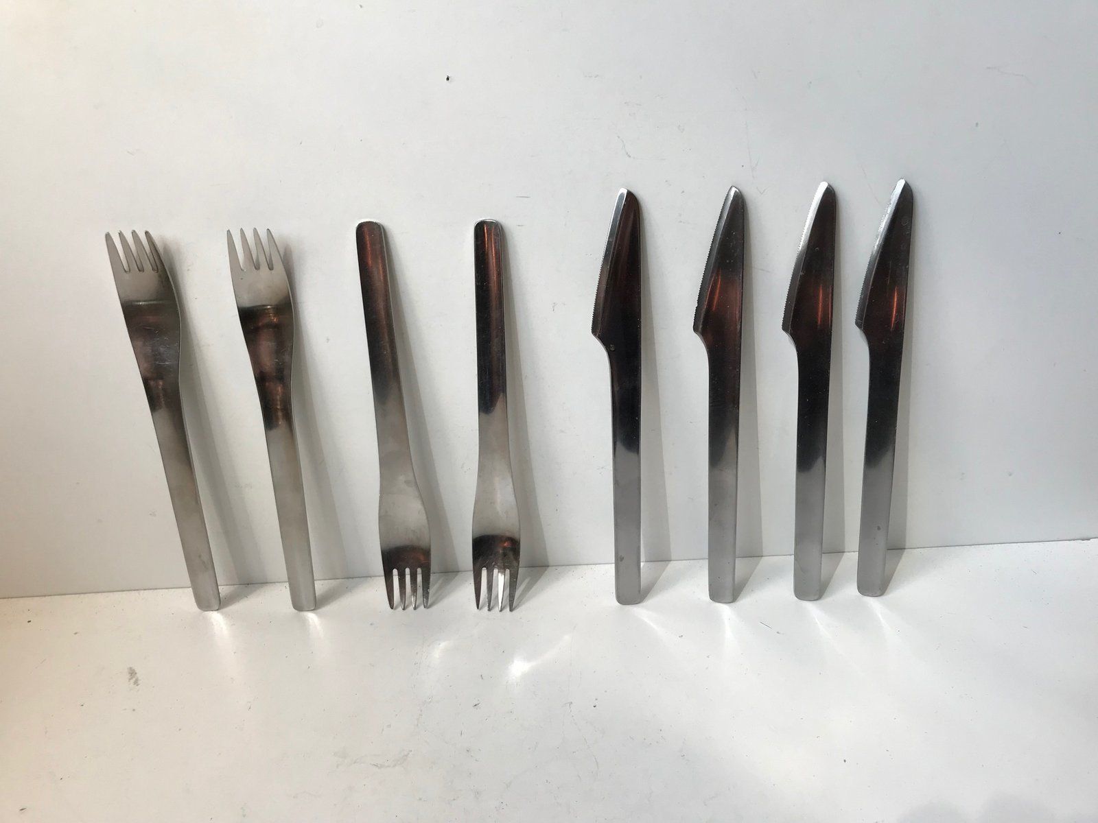 Scandinavisch modern Deens stalen bestek door Erik Magnussen voor Stelton, jaren 1990