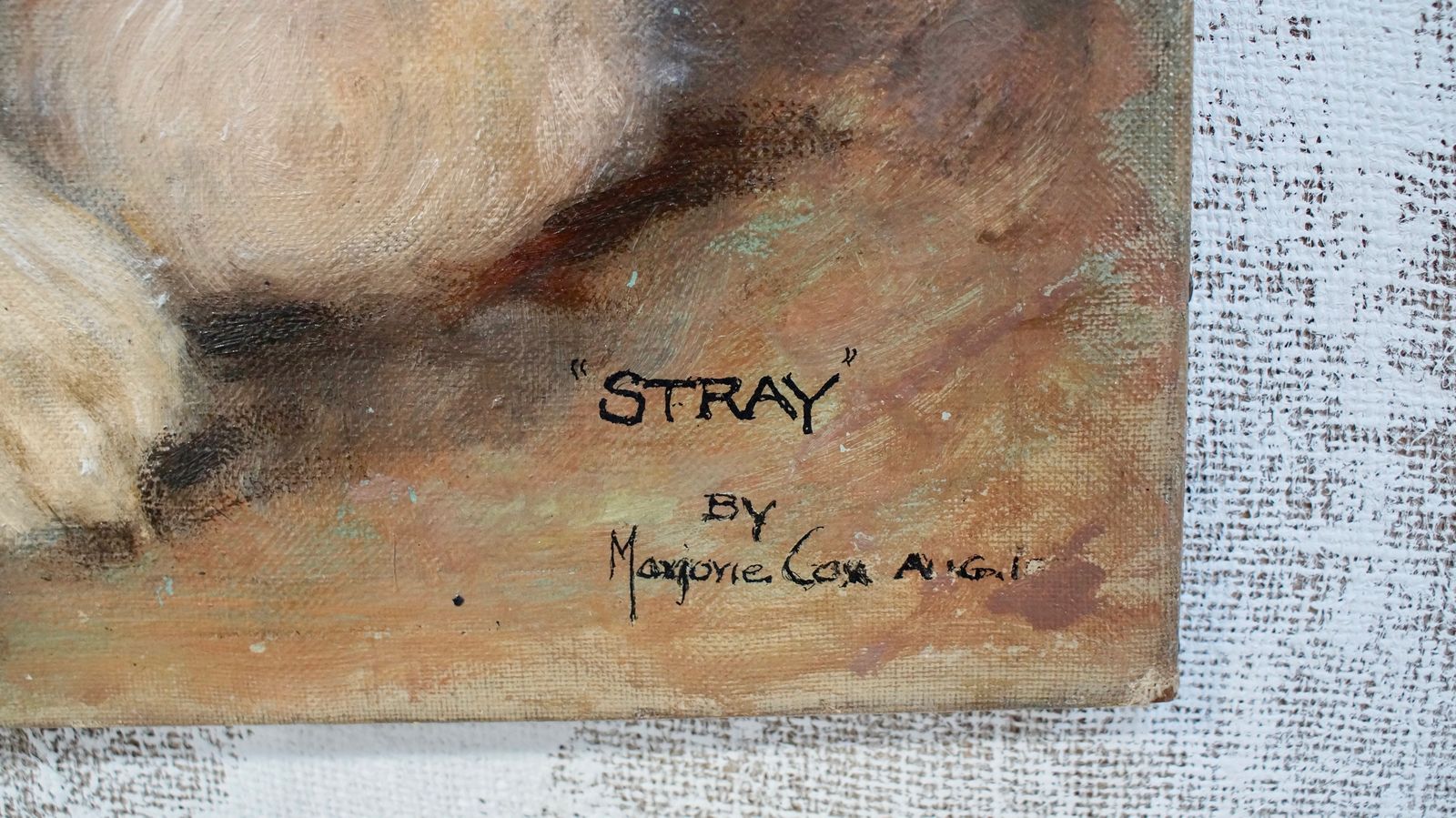 Early Portrait "Stray" By Marjorie Cox, Queen Victoria's Dog Islay photo furniture