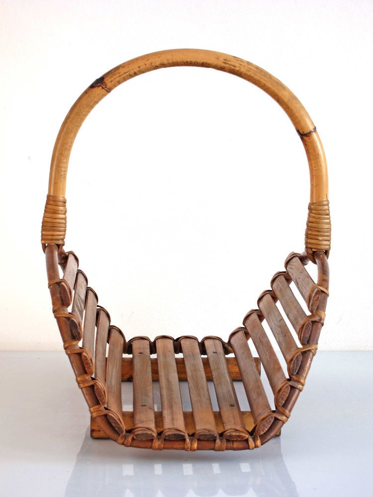 Fifties Vintage Bamboo Magazine Rack photo furniture