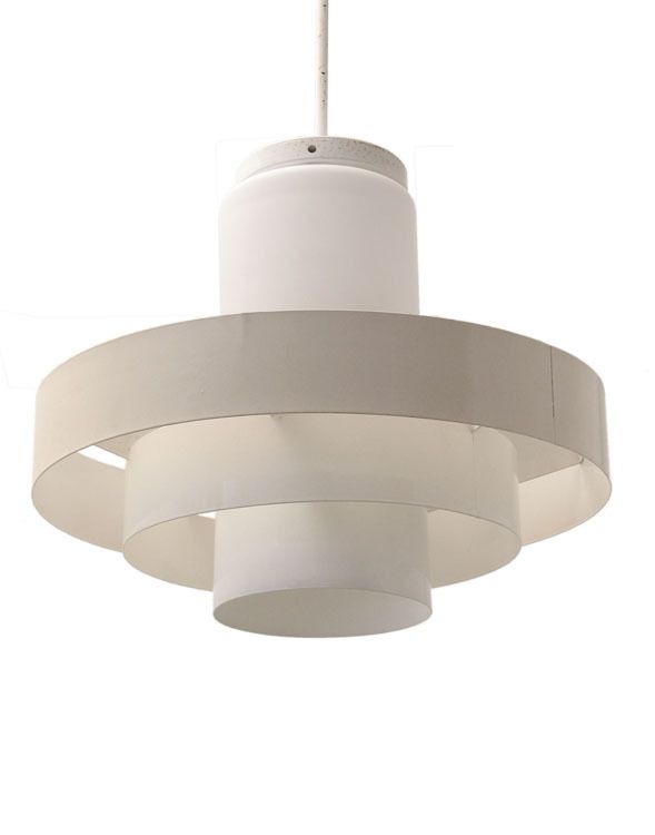 Twee Grote Industriële Vintage Hanglampen Van Fog And Morup photo furniture