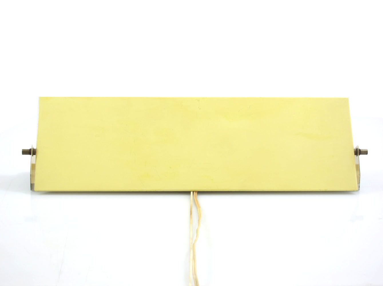 Large 1950s Anvia Yellow Metal Wall Lamp photo for sale