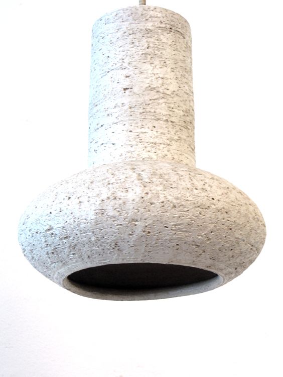 Keramieken Hanglamp Uit De Jaren Zeventig – Wit, Vintage, Retro