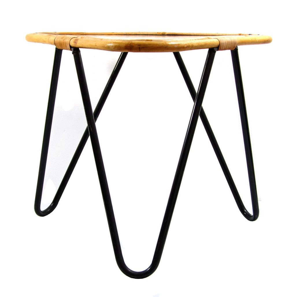 Dirk Van Sliedrecht Vintage 50s Design Driehoekige Glazen Tafel photo furniture