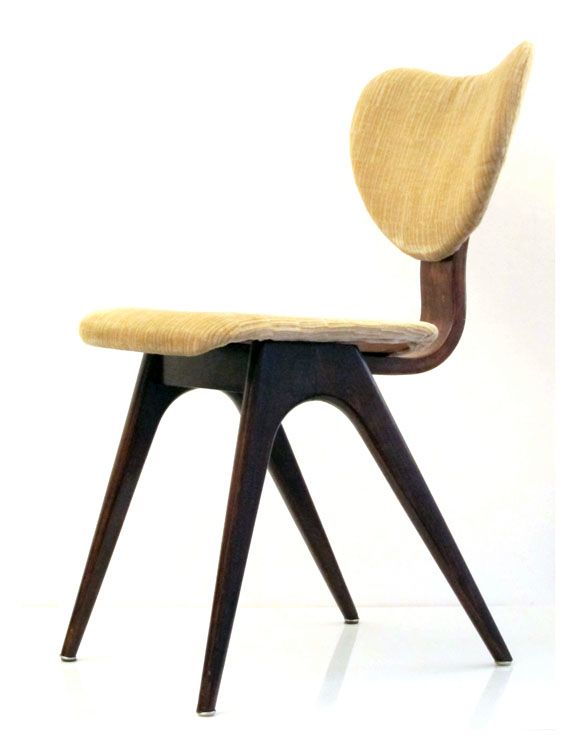 4 Fifties Vintage Multiplex Eetkamerstoelen