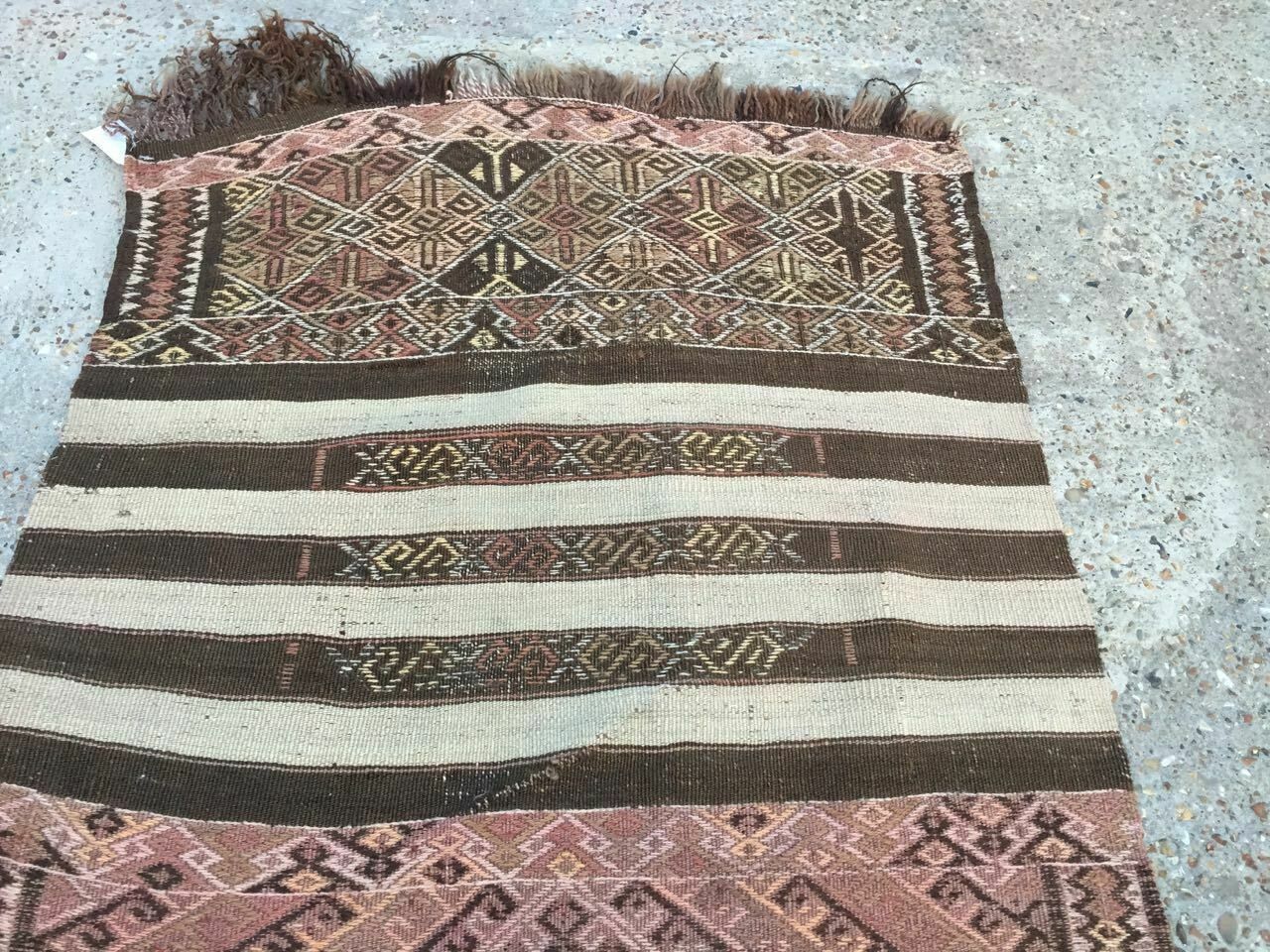 Old Turkish Narrow Kilim Runner 450x88cm, Shabby Chic, Vintage Decor Kelim Rug photo buy