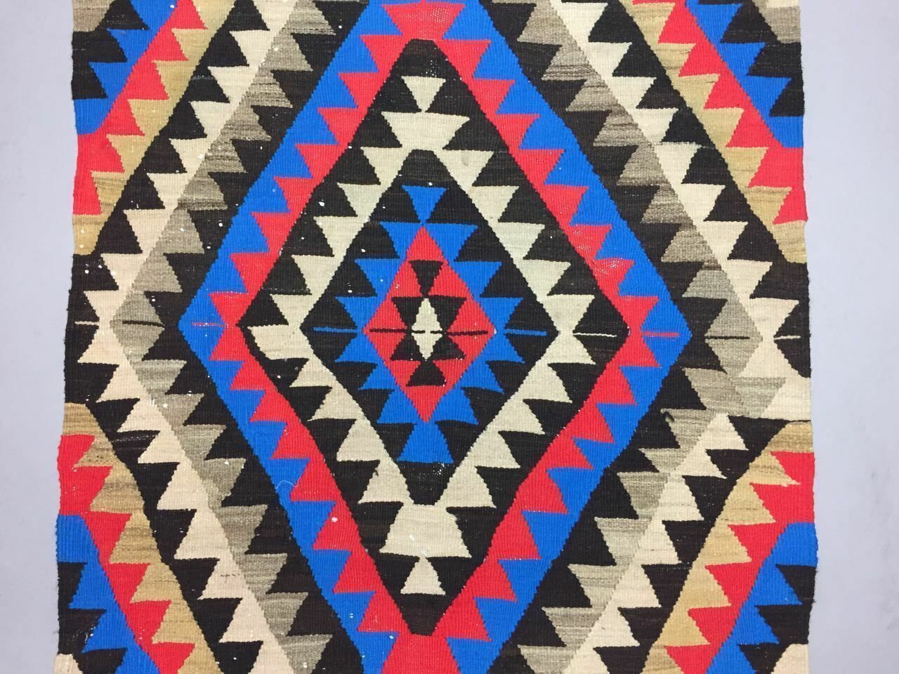 Tribal Turkish Kilim Rug Runner 230x95cm Shabby Vintage Old Kelim Rug photo vinterior