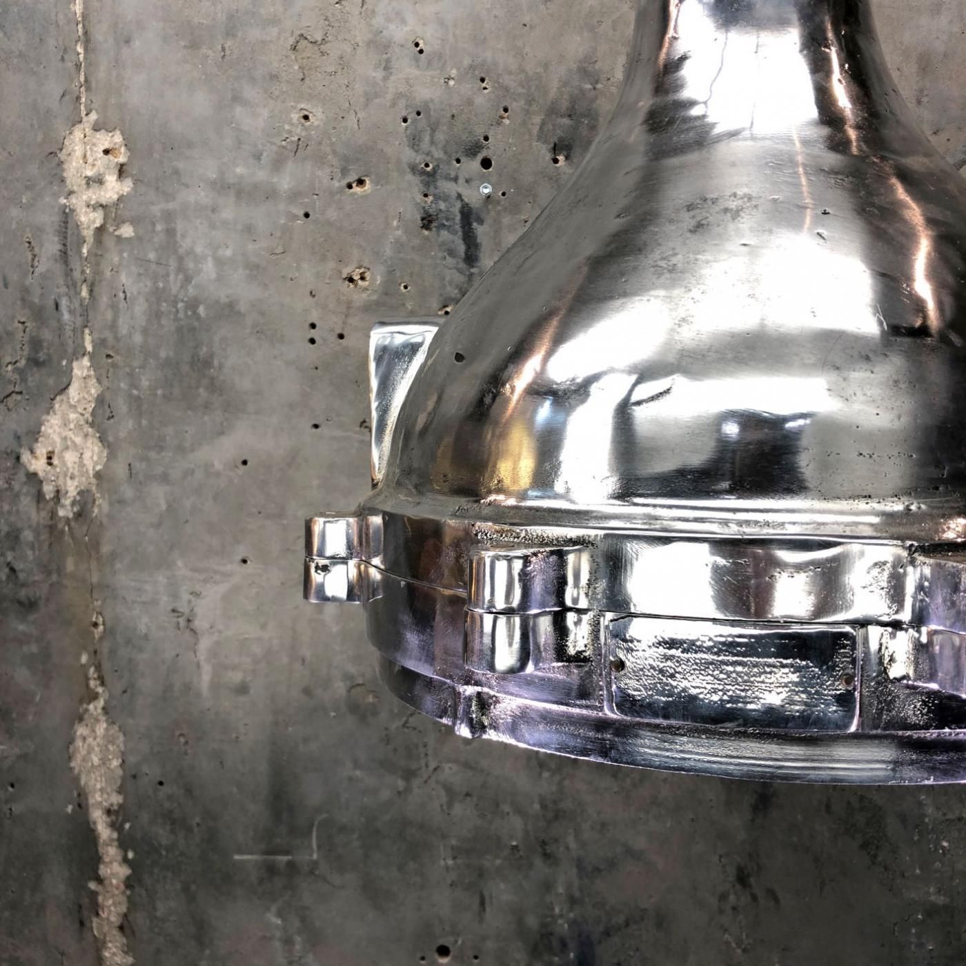 Vintage Industrial Engine Room Aluminium Ceiling Pendant Light photo vintage