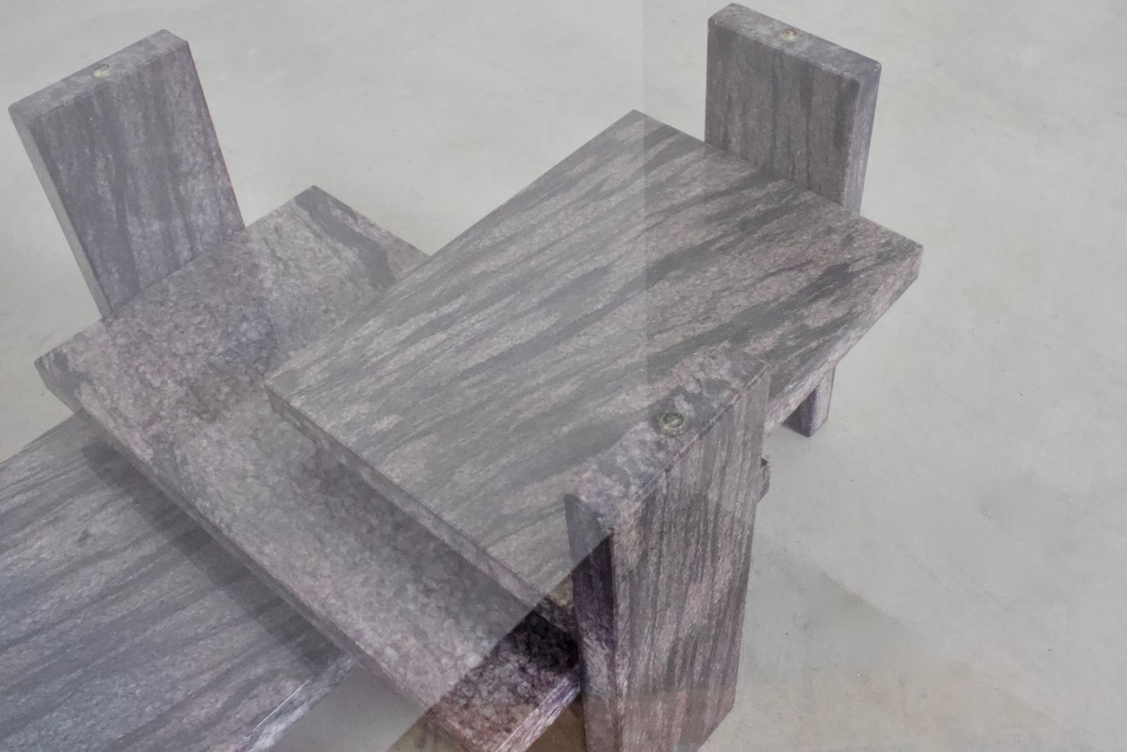 Willy Ballez Marble And Glass Coffee Table, 1970s Belgium photo Furniture
