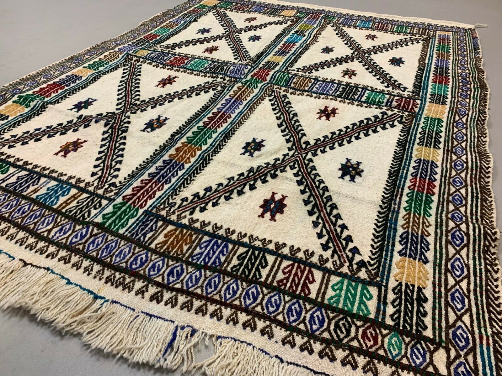 photo furniture Antique Turkish Kilim Rug 160x124cm Shabby Vintage Old Wool Kelim Medium